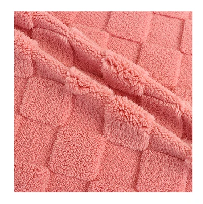 Kontrollige Jacquard Lamb Sherpa kangast