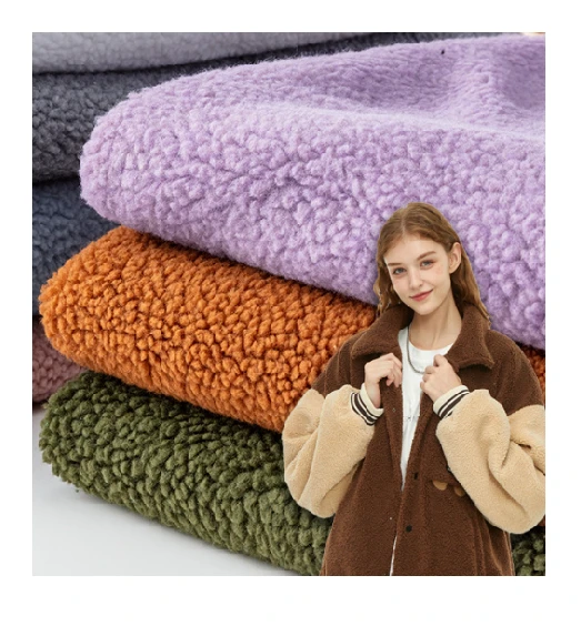 Hägune eriti soe Jacquard Sherpa kangas