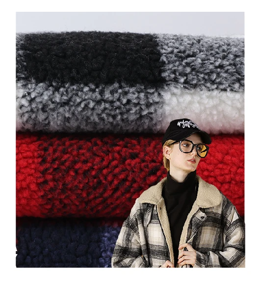 Plaid Print Sherpa kangas