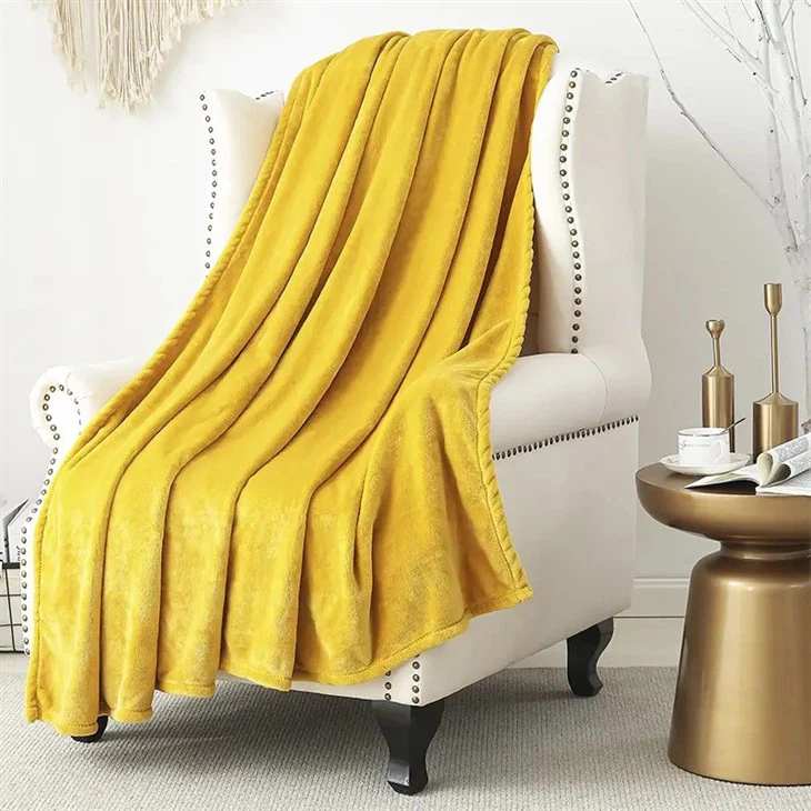 yellow flannel blanket