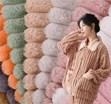 Stripe Rabbit Faux Karusnaha kangas